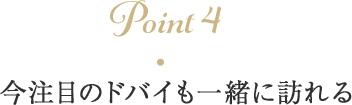 Point4 今注目のドバイも一緒に訪れる
