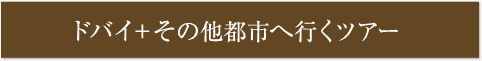 ドバイ＋その他都市に行くツアー