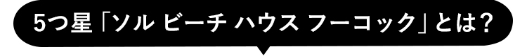 5つ星「ソル ビーチ ハウス フーコック」とは？