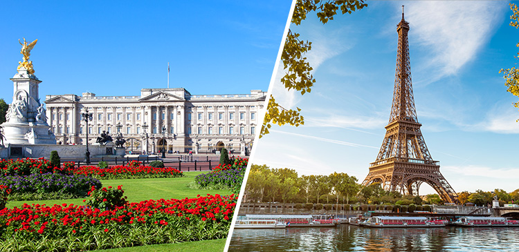 【エールフランス】往復プレエコ│ロンドン＋パリ ツアー写真