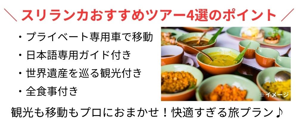 スリランカオススメツアー4選のポイント