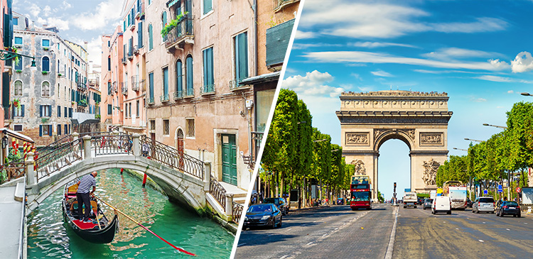 ベネチア＋フィレンツェ＋ローマ＋パリ ツアー写真