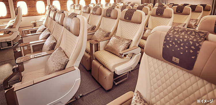 エミレーツ航空プレミアムエコノミー ツアー写真