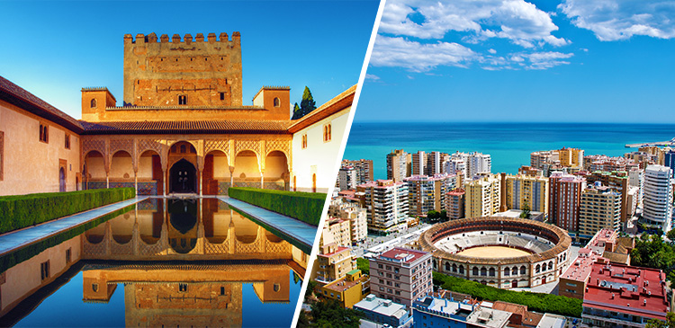 マラガ＋グラナダ＋バルセロナ