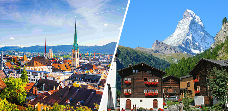 グリンデルワルト＋ツェルマット＋チューリッヒ ツアー写真