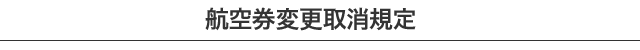 航空券変更取消規定