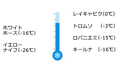 1月の気温の図